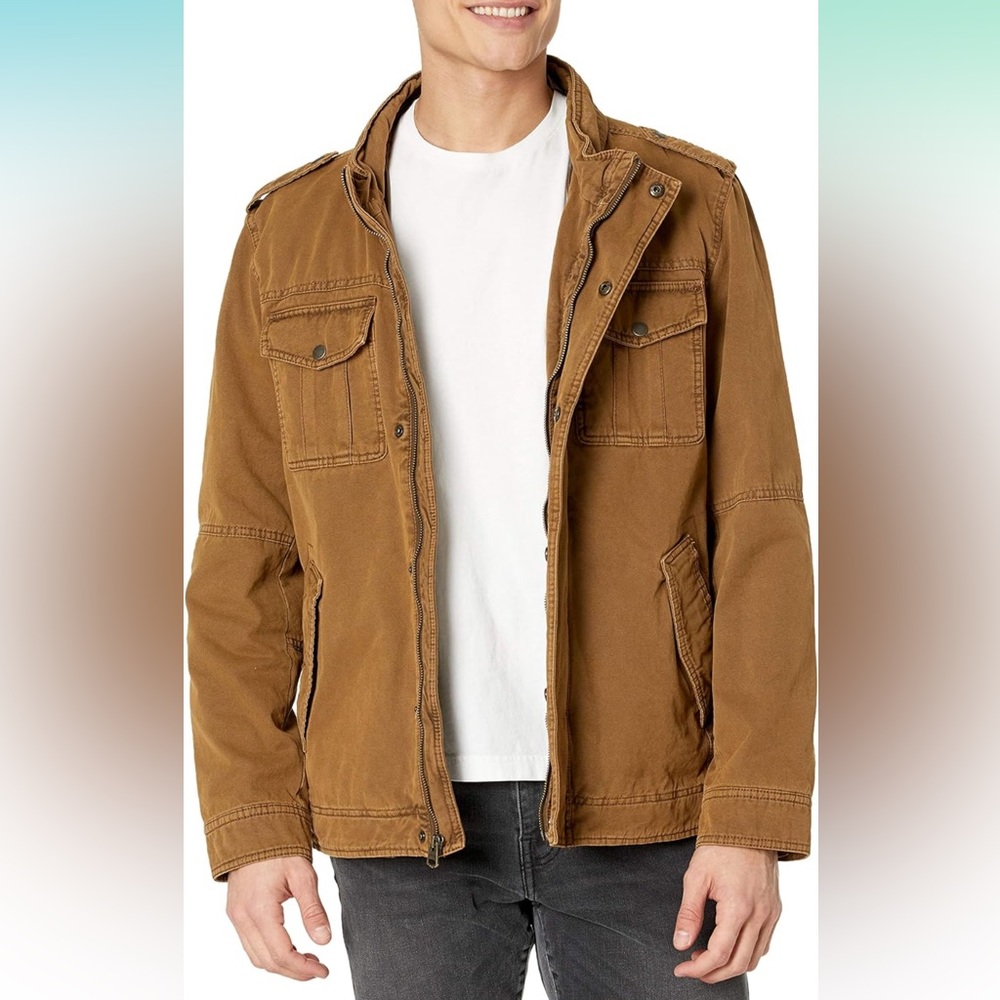 Levi’s mens washed cotton military jacket